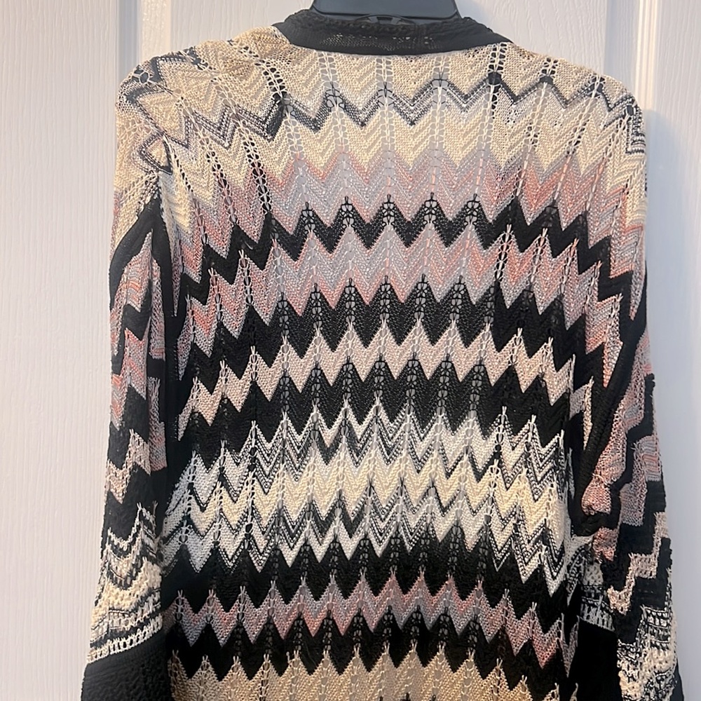 Missoni Zigzag Pattern Light Weight Knit Open Lon… - image 5